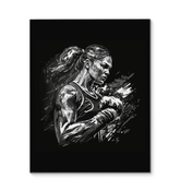 Inspirational wrapped canvas featuring 'Train Like A Champion' message.